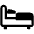 Bed High Contrast Emoji from Fluent Emoji High Contrast Set