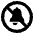 Bell With Slash Emoji from EmojiTwo Black Set