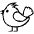 Bird Emoji from EmojiTwo Black Set