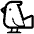 Bird High Contrast Emoji from Fluent Emoji High Contrast Set