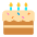 Birthday Cake Flat Emoji from Fluent Emoji Flat Set