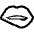Biting Lip High Contrast Emoji from Fluent Emoji High Contrast Set