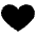 Black Heart Emoji from EmojiTwo Black Set