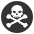 Black Skull And Bones Emoji from EmojiTwo Colors Set