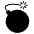 Bomb Emoji from EmojiTwo Black Set