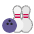 Bowling Flat Emoji from Fluent Emoji Flat Set