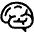 Brain High Contrast Emoji from Fluent Emoji High Contrast Set