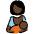 Breast Feeding Dark Skin Tone Emoji from OpenMoji Set