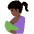 Breast Feeding Dark Skin Tone Emoji from Twemoji Set