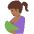 Breast Feeding Medium Dark Skin Tone Emoji from Twemoji Set