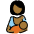 Breast Feeding Medium Dark Skin Tone Emoji from OpenMoji Set