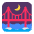 Bridge At Night Flat Emoji from Fluent Emoji Flat Set
