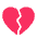 Broken Heart Flat Emoji from Fluent Emoji Flat Set