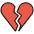 Broken Heart Emoji from OpenMoji Set
