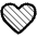 Brown Heart High Contrast Emoji from Fluent Emoji High Contrast Set