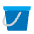 Bucket Flat Emoji from Fluent Emoji Flat Set