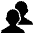 Busts In Silhouette Emoji from EmojiTwo Black Set