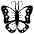 Butterfly Emoji from EmojiTwo Black Set