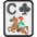 C Clubs Horse Rider Emoji from EmojiTwo Colors Set