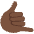 Call Me Hand Dark Skin Tone Emoji from Twemoji Set