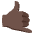 Call Me Hand Dark Skin Tone Emoji from Noto Emoji Set
