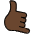 Call Me Hand Dark Skin Tone Emoji from OpenMoji Set