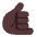Call Me Hand Flat Dark Emoji from Fluent Emoji Flat Set