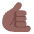 Call Me Hand Flat Medium Dark Emoji from Fluent Emoji Flat Set