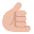 Call Me Hand Flat Medium Light Emoji from Fluent Emoji Flat Set