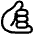 Call Me Hand High Contrast Default Emoji from Fluent Emoji High Contrast Set