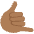 Call Me Hand Medium Dark Skin Tone Emoji from Twemoji Set