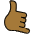 Call Me Hand Medium Dark Skin Tone Emoji from OpenMoji Set