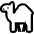 Camel High Contrast Emoji from Fluent Emoji High Contrast Set