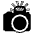 Camera With Flash Emoji from EmojiTwo Black Set