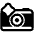Camera With Flash High Contrast Emoji from Fluent Emoji High Contrast Set