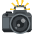 Camera With Flash Emoji from EmojiTwo Colors Set