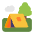 Camping Flat Emoji from Fluent Emoji Flat Set