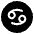 Cancer Emoji from EmojiTwo Black Set
