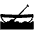 Canoe High Contrast Emoji from Fluent Emoji High Contrast Set