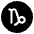 Capricorn Emoji from EmojiTwo Black Set