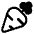 Carrot High Contrast Emoji from Fluent Emoji High Contrast Set