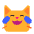 Cat With Tears Of Joy Flat Emoji from Fluent Emoji Flat Set