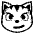 Cat With Wry Smile Emoji from EmojiTwo Black Set