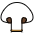 Champignon White Emoji from OpenMoji Set