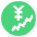 Chart Increasing With Yen Emoji from EmojiTwo Colors Set