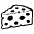 Cheese Wedge Emoji from EmojiTwo Black Set