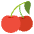 Cherries Emoji from EmojiTwo Colors Set