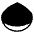 Chestnut Emoji from EmojiTwo Black Set