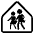 Children Crossing Emoji from EmojiTwo Black Set