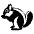 Chipmunk Emoji from EmojiTwo Black Set